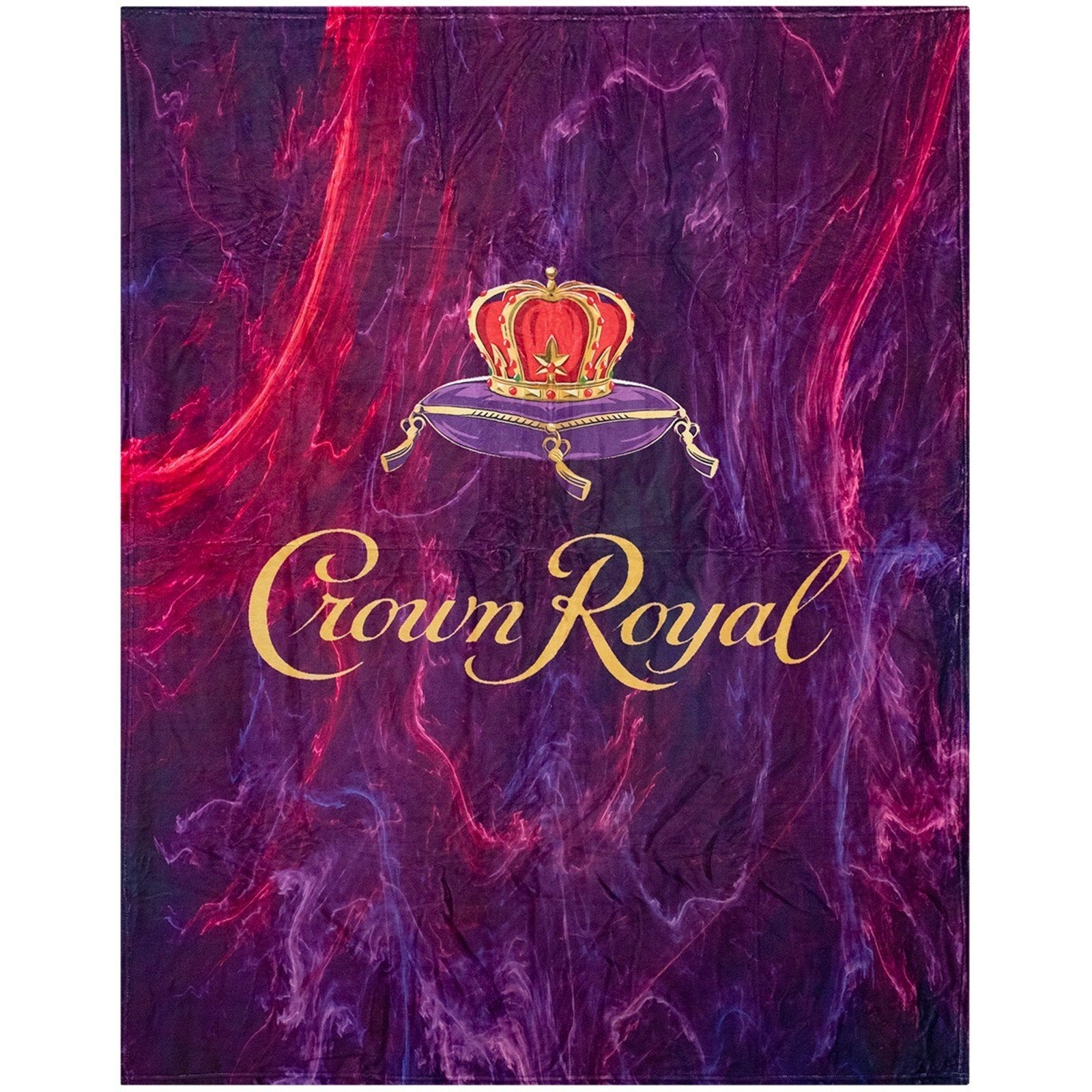 NEW Throw Blanket - Crown Royal Whiskey Blanket 80" x 60" Bar, Man Cave, Game room decor